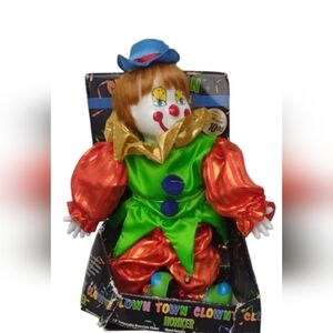 Colorful Clown Town CLOWN 🤡 Honker NEW Porcelain Clown 12"